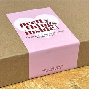 x50 "Pretty things inside"  stickers shipping supplies